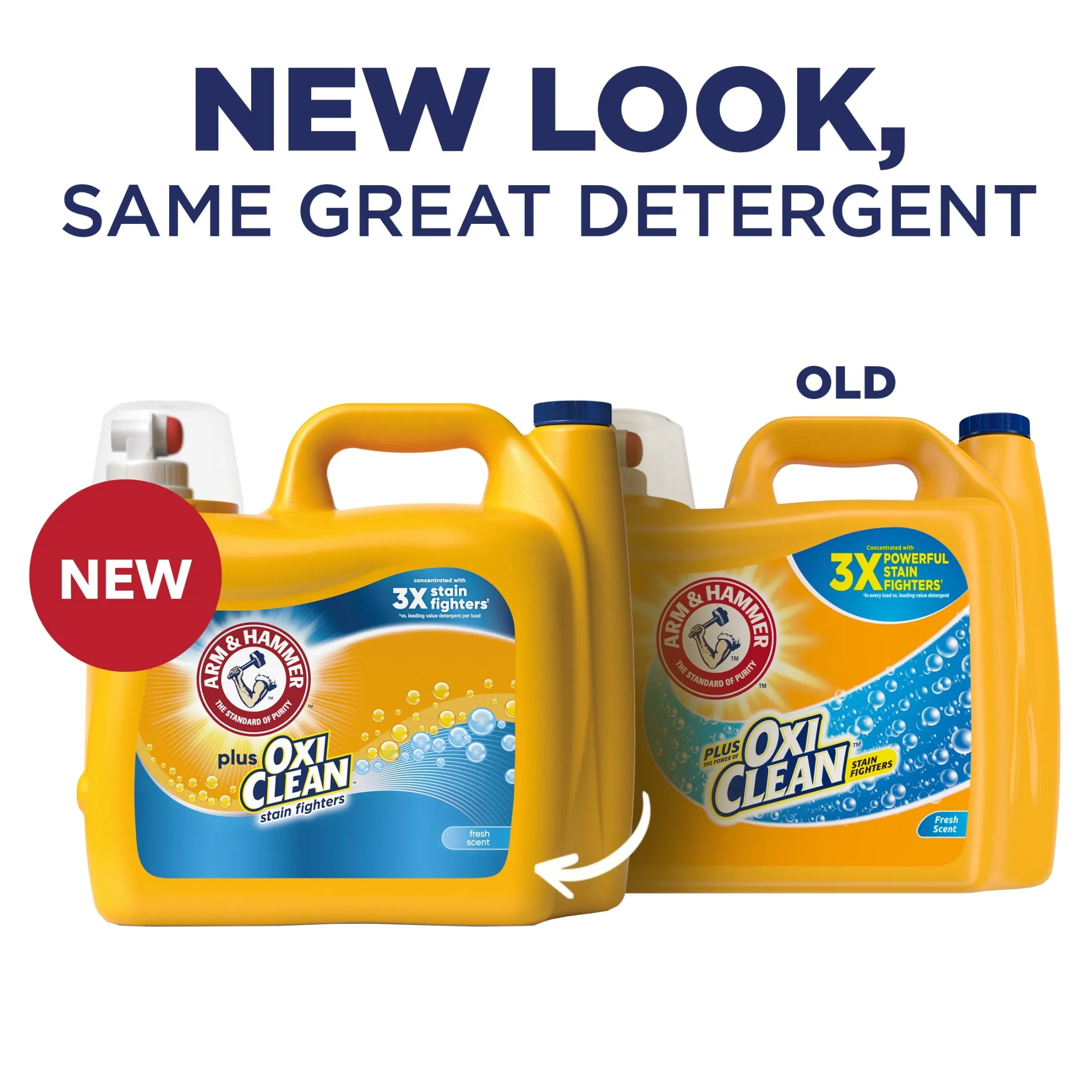 plus Oxiclean Stain Fighters Liquid Laundry Detergent, Fresh Scent, 128 Loads