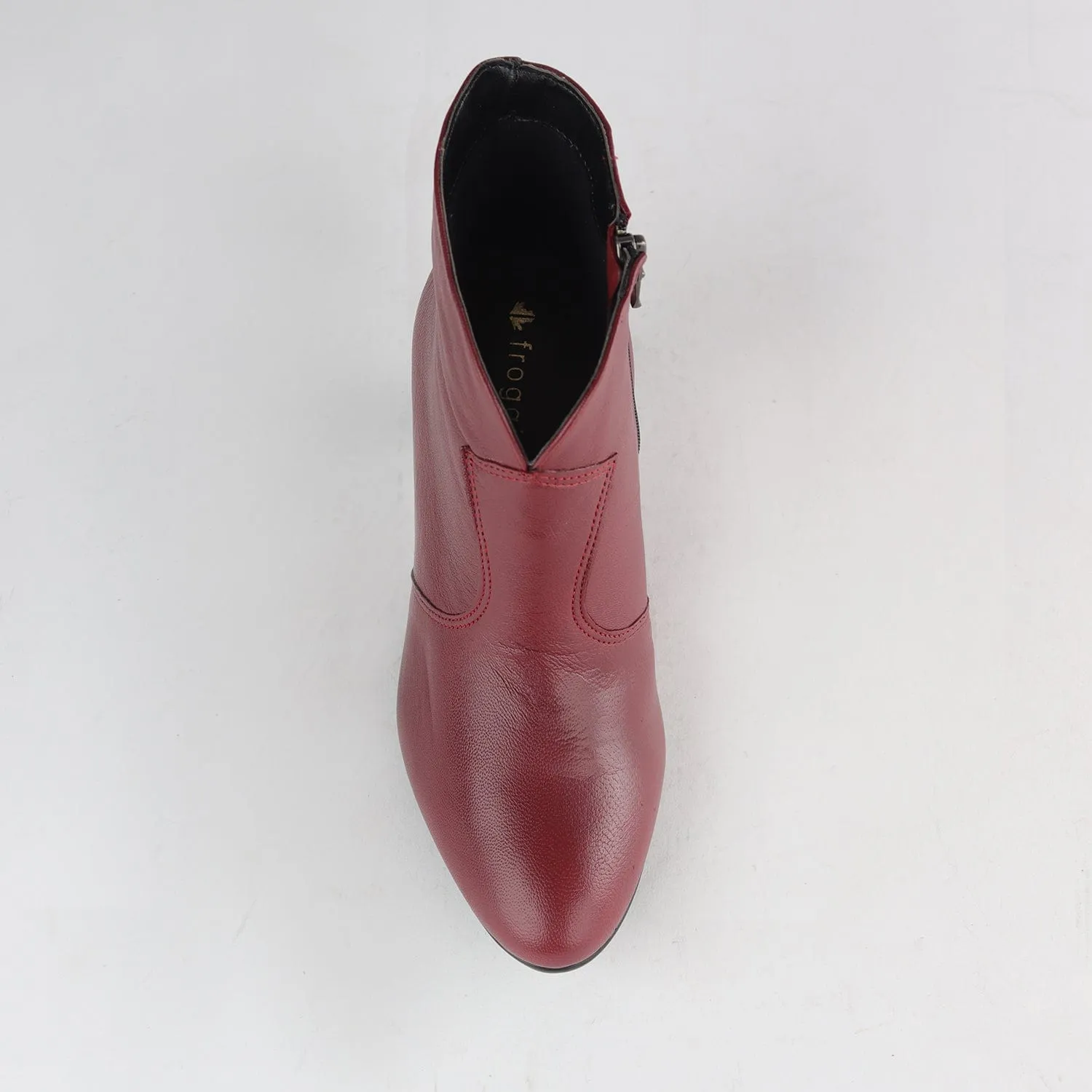 Pointed Ankle Boot in Red - 12528