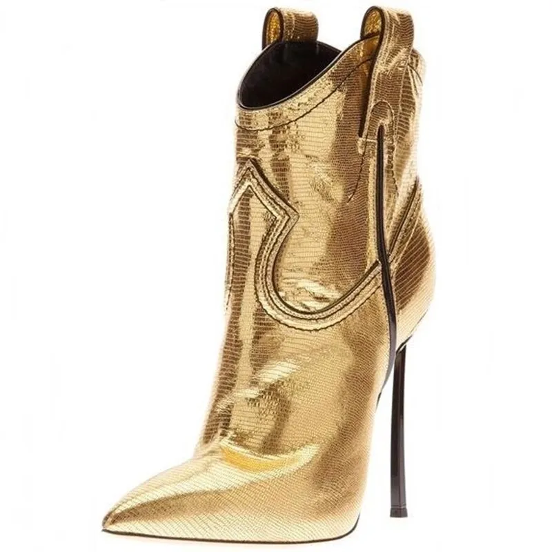 Pointy Toe Blade Heels Zipper Ankle Bootie Sexy Popular Party Dress Shoes