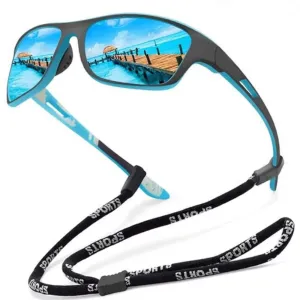 Polarized Sports Sunglasses Fishing Sunglasses for Men Women Driving Shades Cycling Camping Hiking Sun Glasses UV400 Eyewear Blue