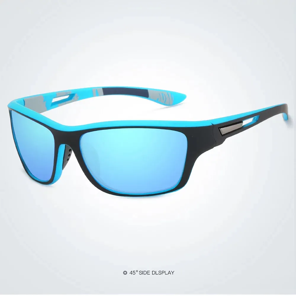 Polarized Sports Sunglasses Fishing Sunglasses for Men Women Driving Shades Cycling Camping Hiking Sun Glasses UV400 Eyewear Blue
