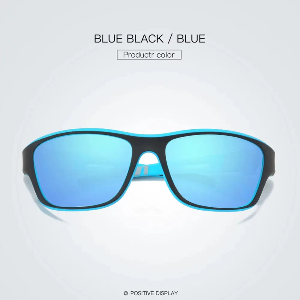 Polarized Sports Sunglasses Fishing Sunglasses for Men Women Driving Shades Cycling Camping Hiking Sun Glasses UV400 Eyewear Blue