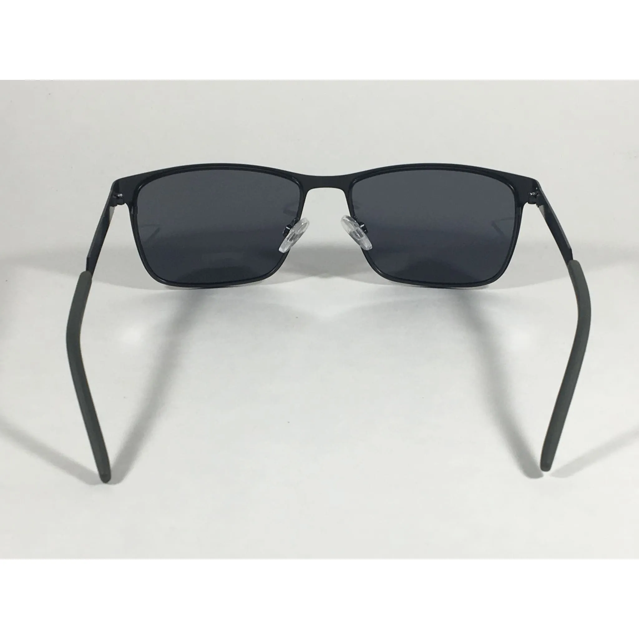 Polaroid Polarized Rectangle Sunglasses Matte Black Steel Frame Gold Gray Mirror Lens PLD2047S 0I46-LM
