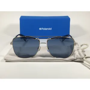 Polaroid Polarized Sunglasses Light Gold Frame Gray Blue Lens PLD6049SX 3YG-3C