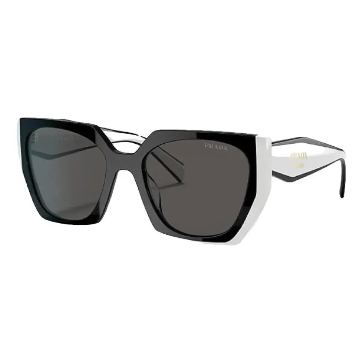 PRADA Acetate Black White Cat Eye Sunglasses