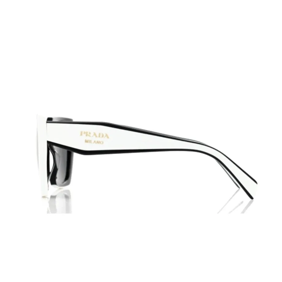 PRADA Acetate Black White Cat Eye Sunglasses