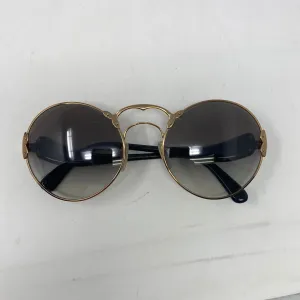 Prada PR55TS Sunglasses Pale Gold Silver w/Green Grey Lens ZVN4J1 SPR55T PR 55TS SPR 55T