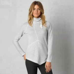 PrAna Mattea Sweater in Light Gray Wool Blend XS