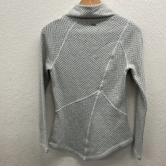 PrAna Mattea Sweater in Light Gray Wool Blend XS