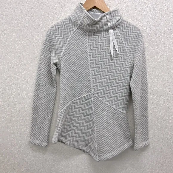 PrAna Mattea Sweater in Light Gray Wool Blend XS