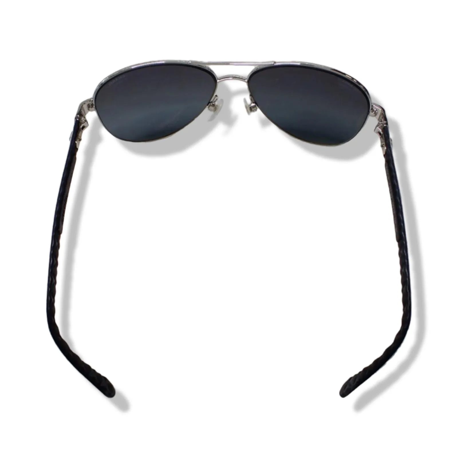 Pre-Owned Chanel Silver with White Frame Polarized Sunglasses - CH1023