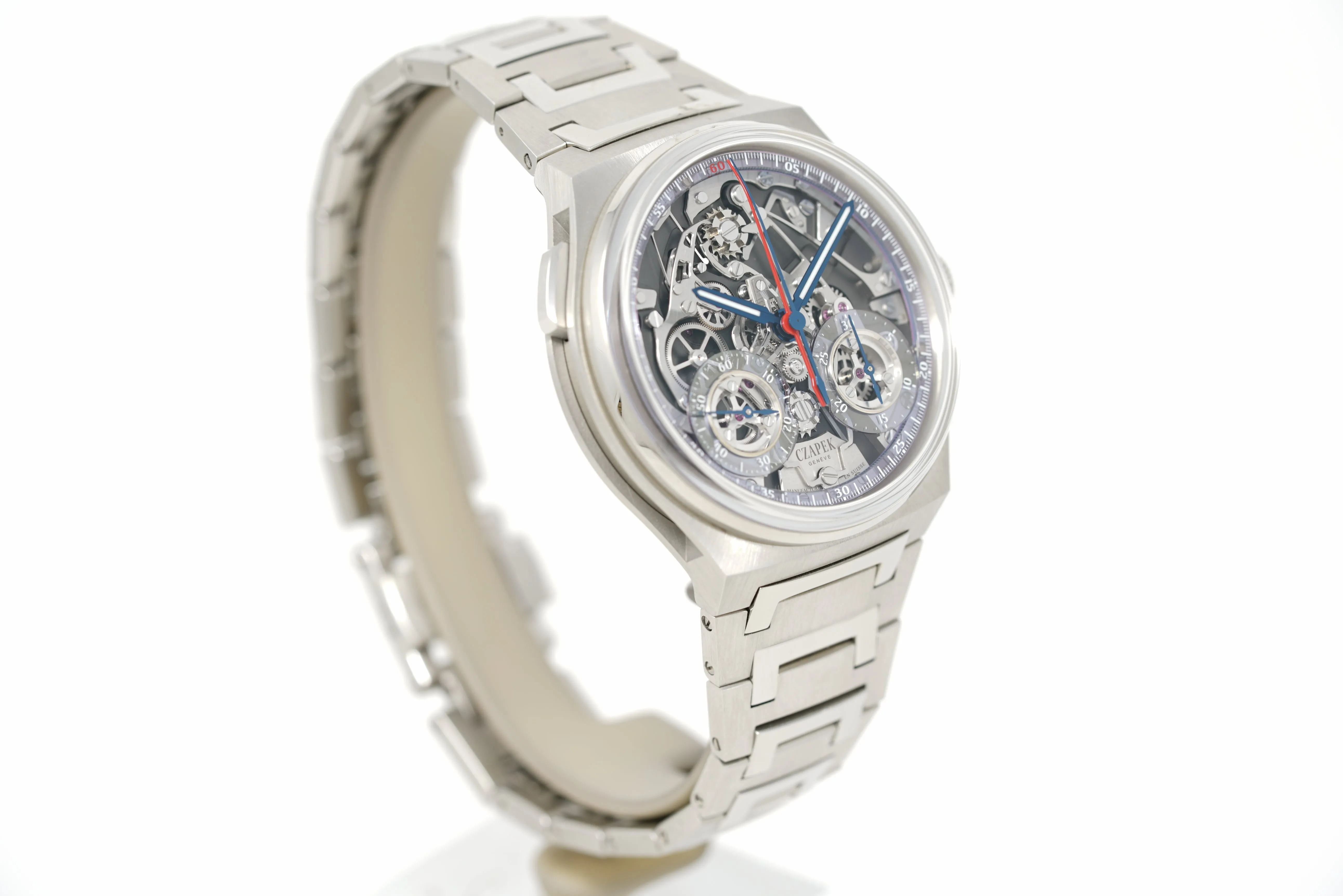 Pre-Owned Czapek Antarctique Rattrapante Ice Blue