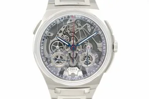 Pre-Owned Czapek Antarctique Rattrapante Ice Blue