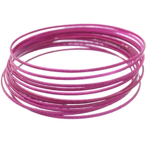Purple 11-Piece Thin Stacked Bracelets