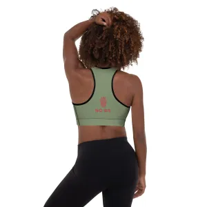 "No B.S." Padded Sports Bra (Camo Green)