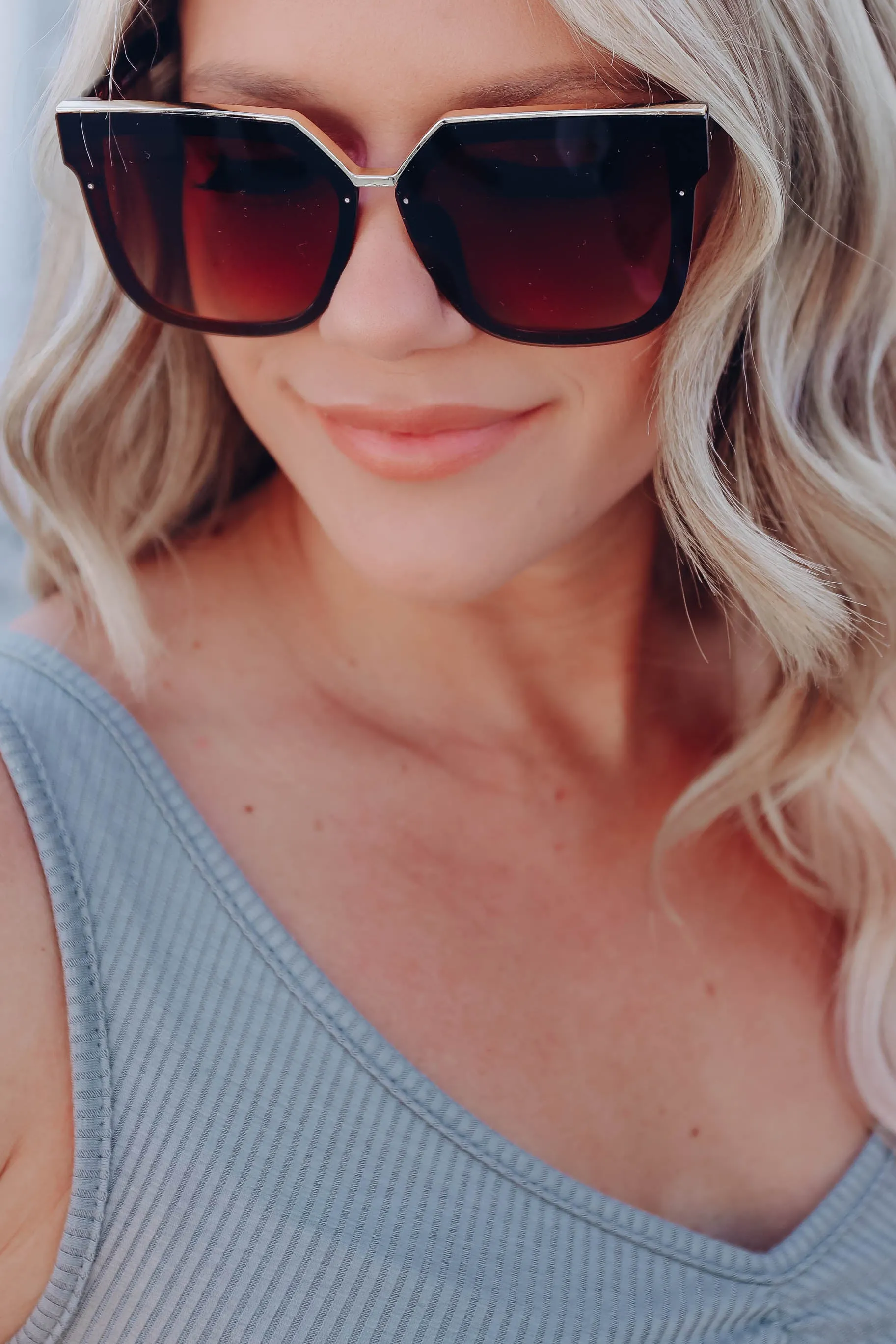 Radiant Square Sunglasses - Gold/Brown