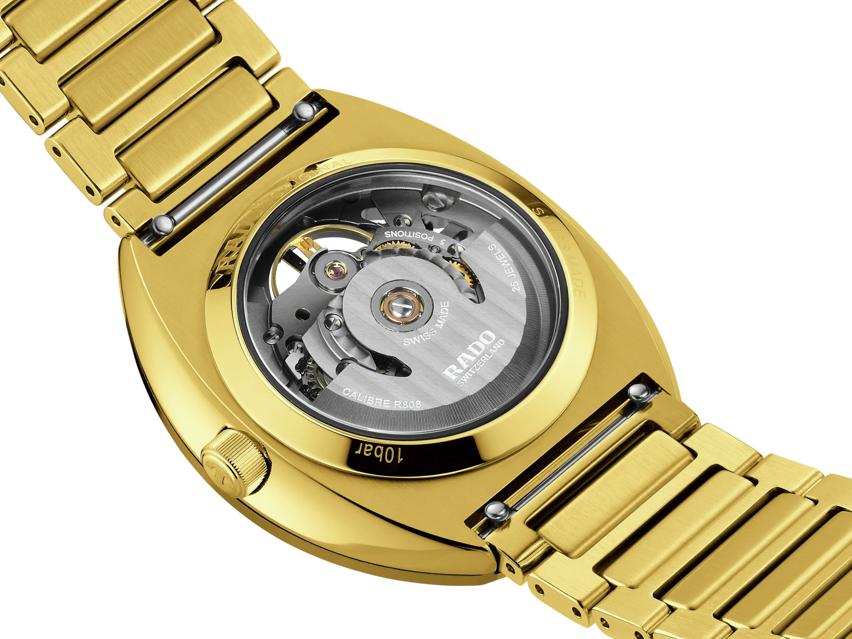Rado DiaStar Original Skeleton Black, Yellow Dial Unisex 38mm