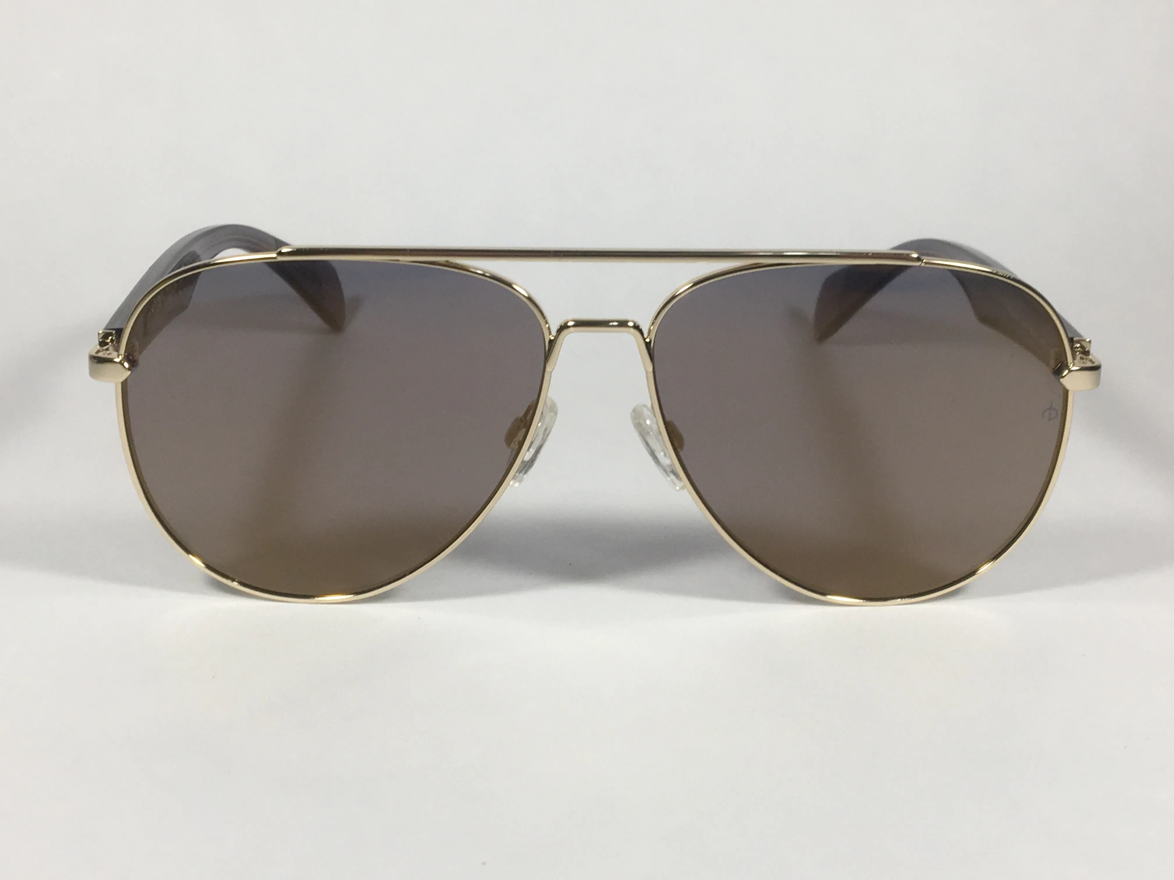 RAG & BONE Aviator Sunglasses Gold Semi Flash Mirror Lens RNB5003/S J5GCT