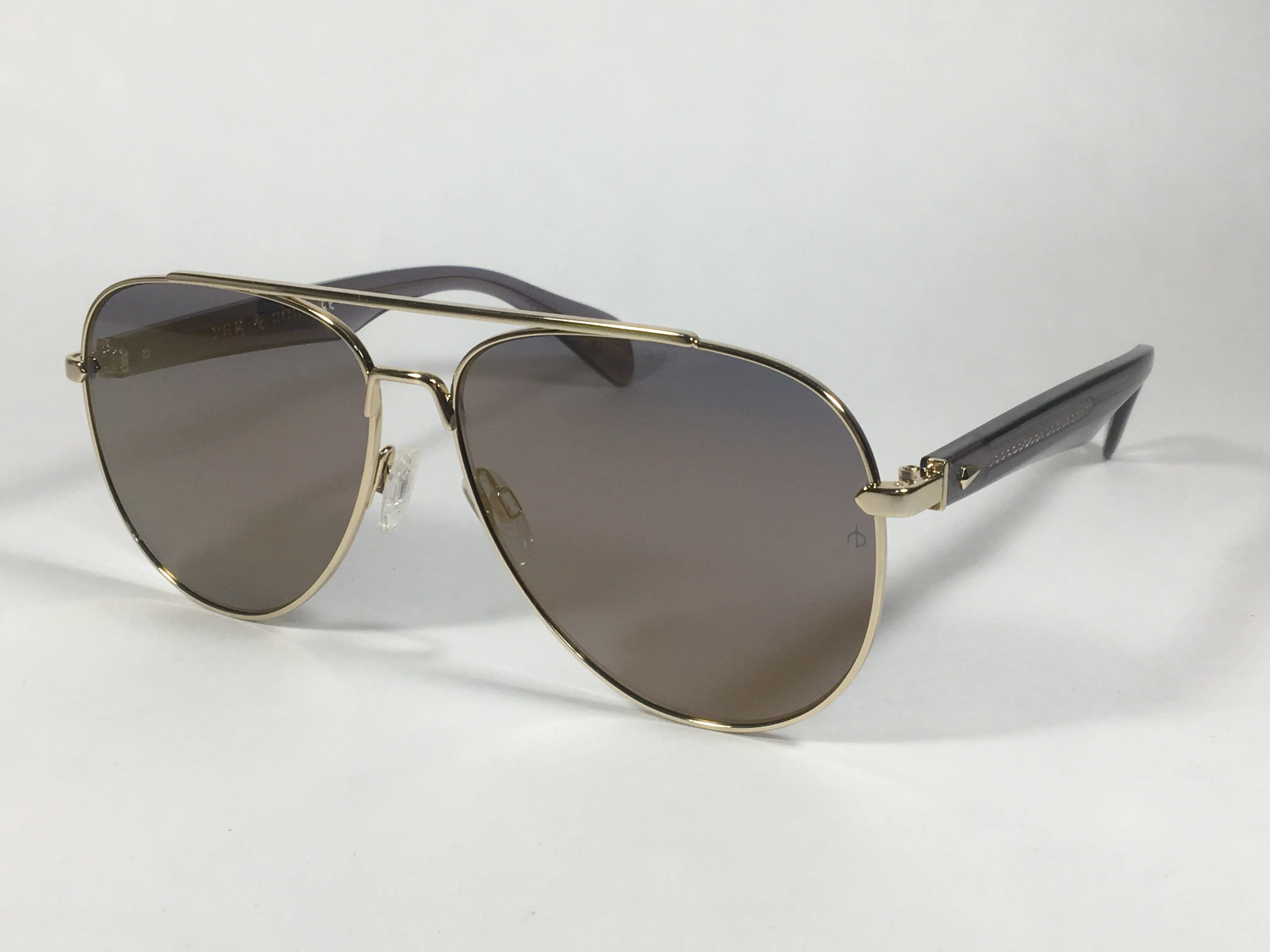RAG & BONE Aviator Sunglasses Gold Semi Flash Mirror Lens RNB5003/S J5GCT