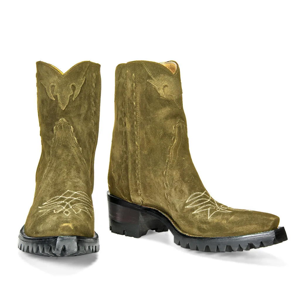 Raindance Ankle Zipper with Vibram and Stitching - Olive