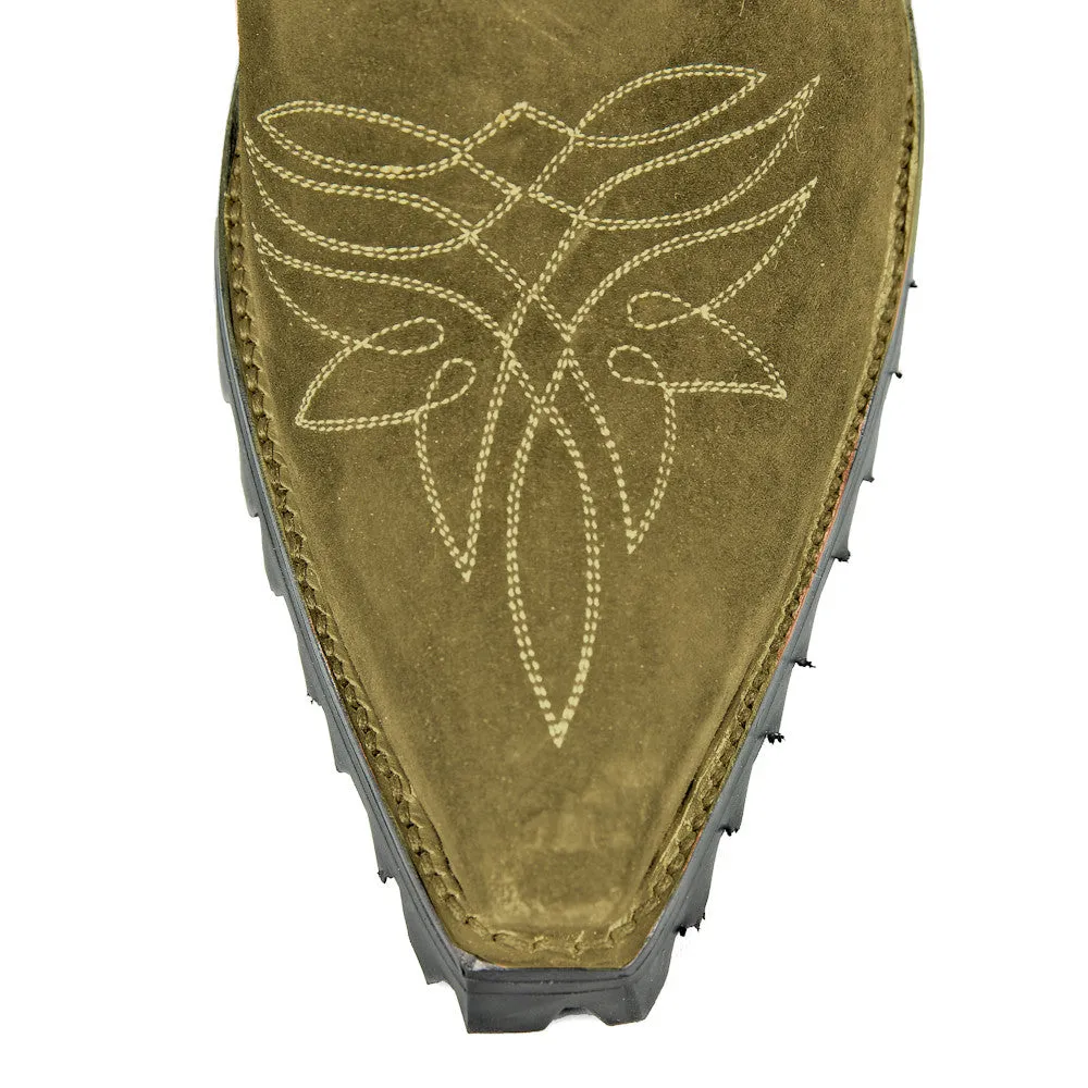 Raindance Ankle Zipper with Vibram and Stitching - Olive