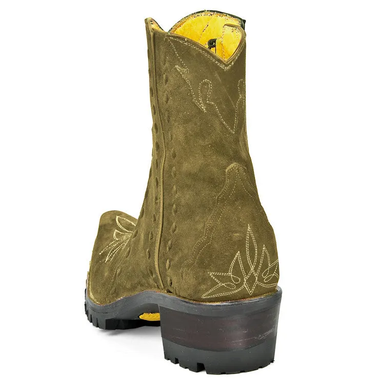 Raindance Ankle Zipper with Vibram and Stitching - Olive