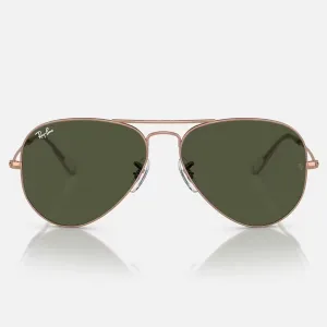 Ray Ban Aviator-rose gold/green