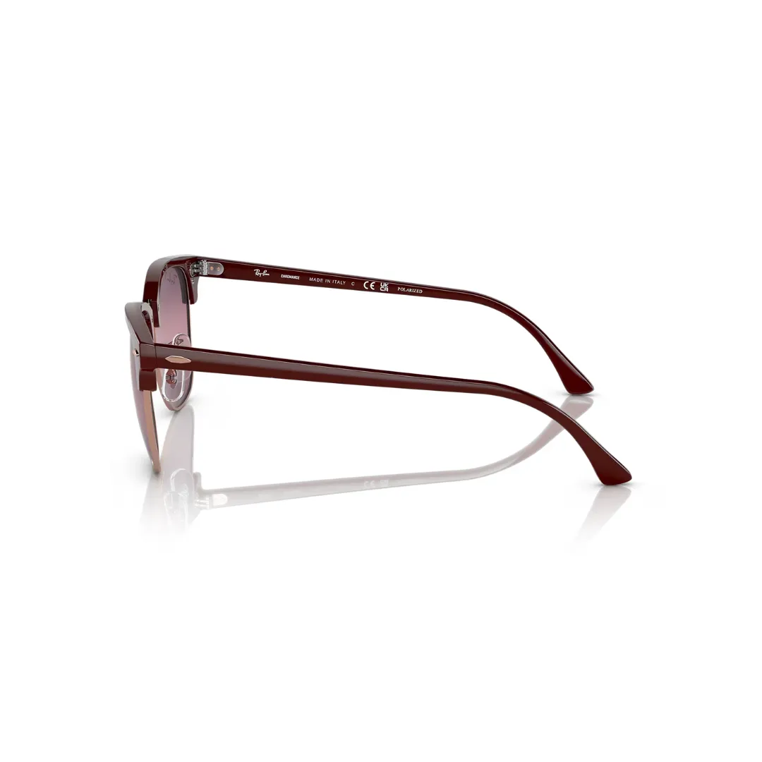 Ray Ban Clubmaster - Men's Sunglasses - Bordeaux on rose gold, polar red