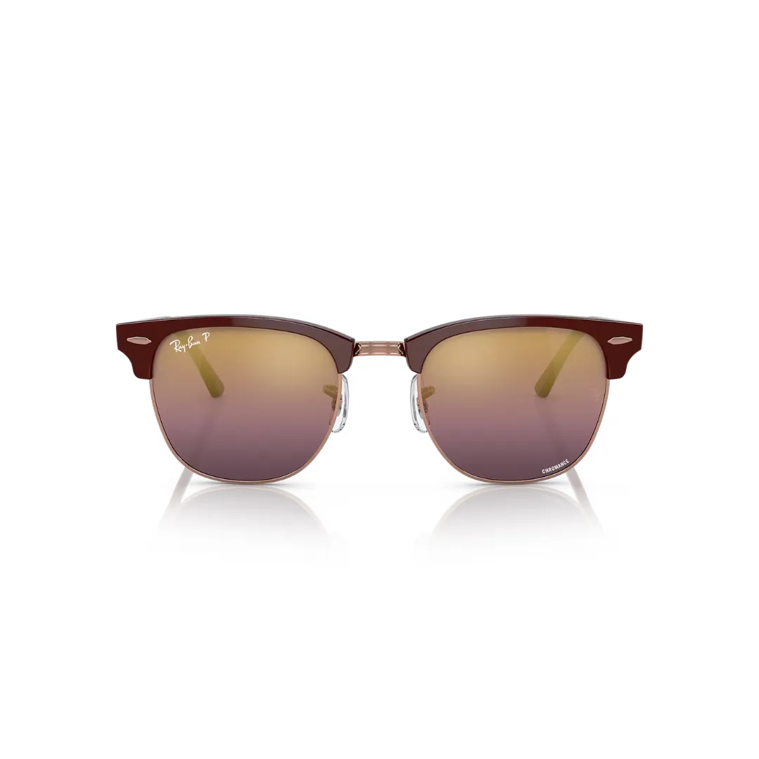 Ray Ban Clubmaster - Men's Sunglasses - Bordeaux on rose gold, polar red