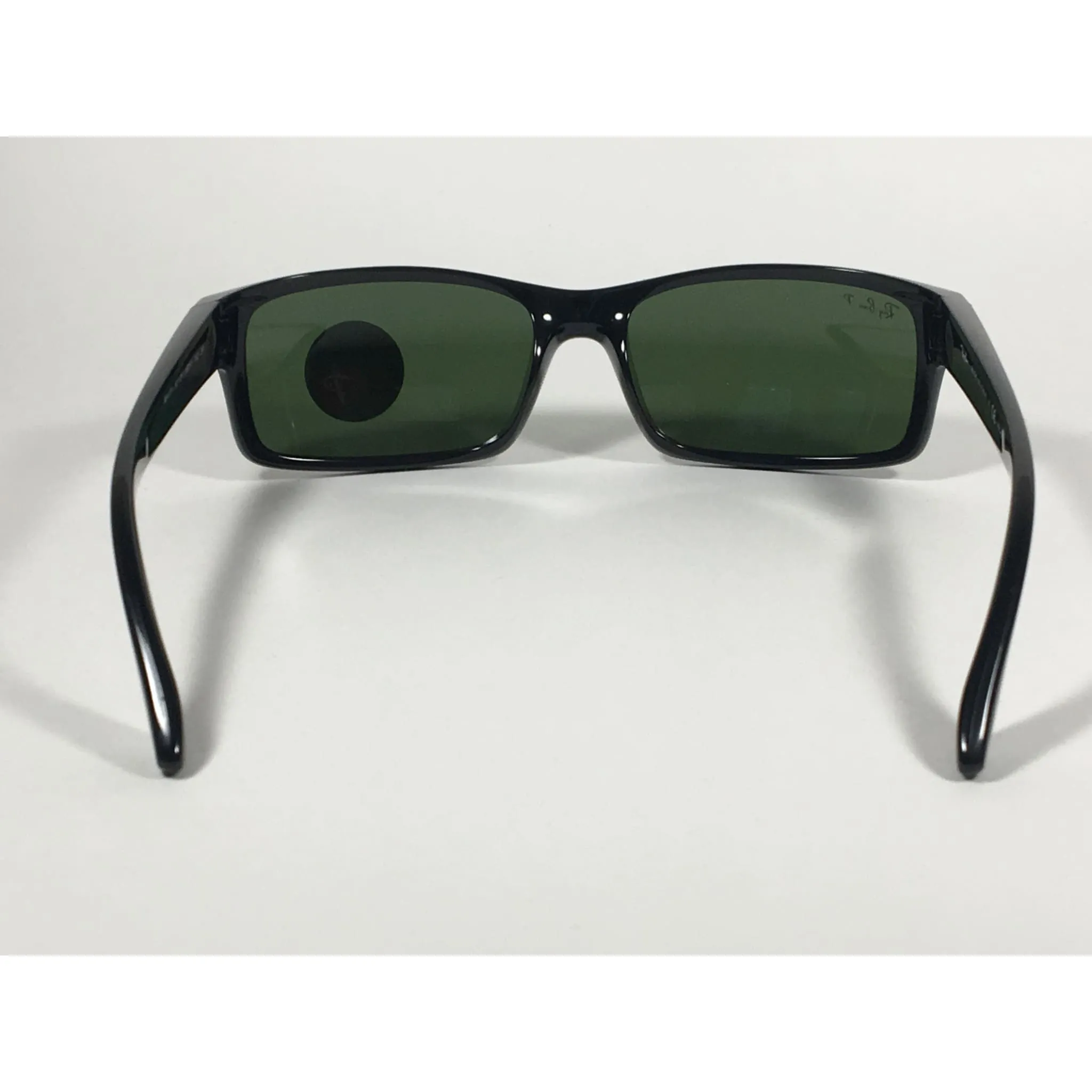 Ray-Ban Polarized Active Rectangle Sunglasses Black Gloss Nylon Frame Green Lens RB4151 601/2P