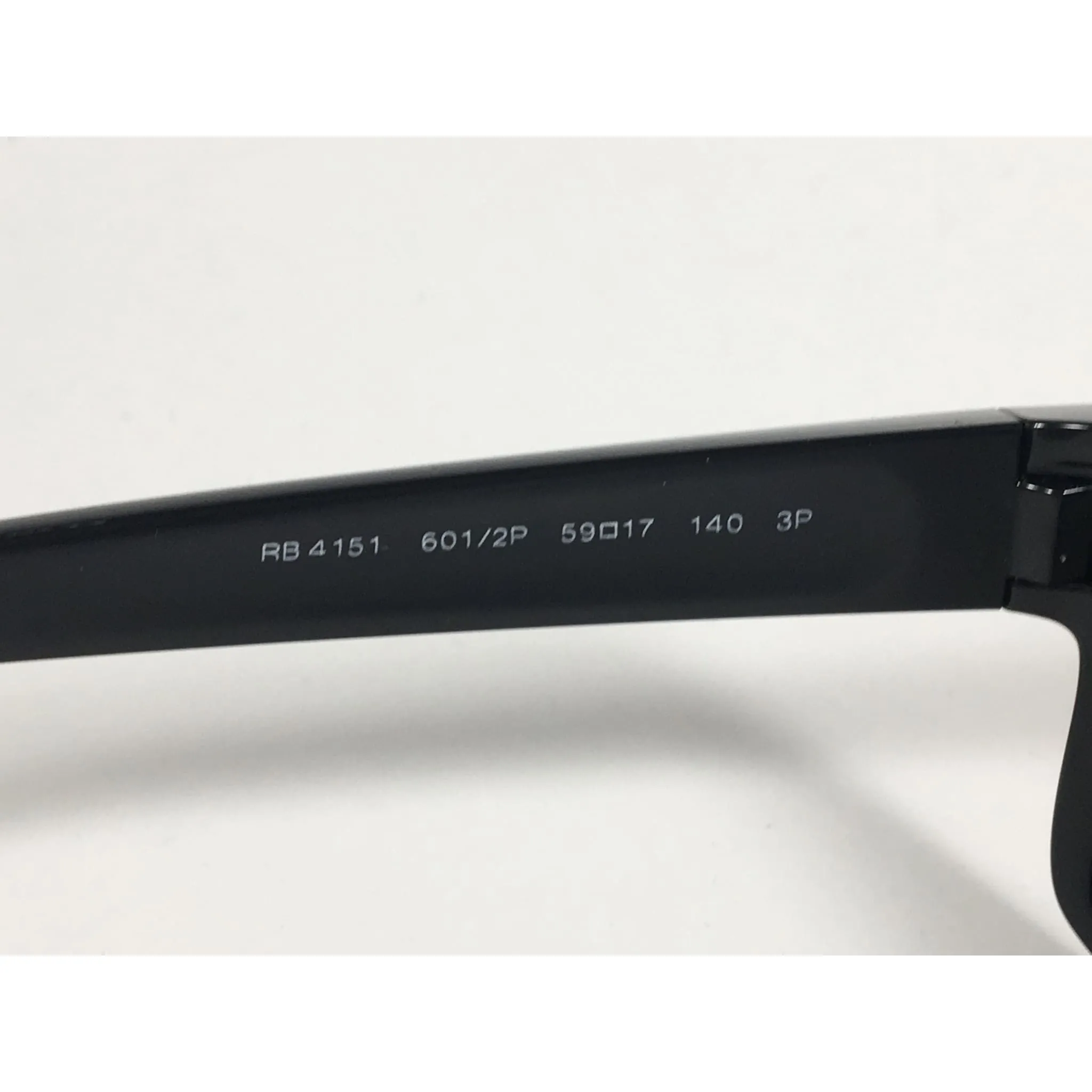 Ray-Ban Polarized Active Rectangle Sunglasses Black Gloss Nylon Frame Green Lens RB4151 601/2P