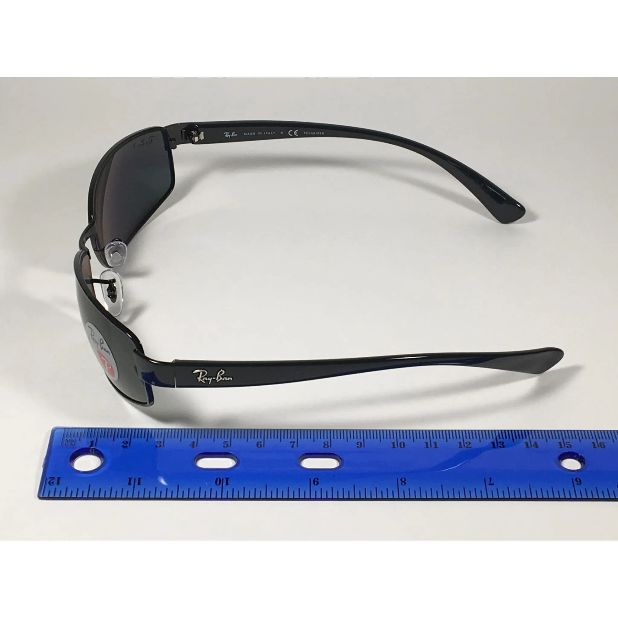 Ray-Ban Polarized Active Sunglasses RB3364 002/58 Rectangle Black Gloss Green Lens