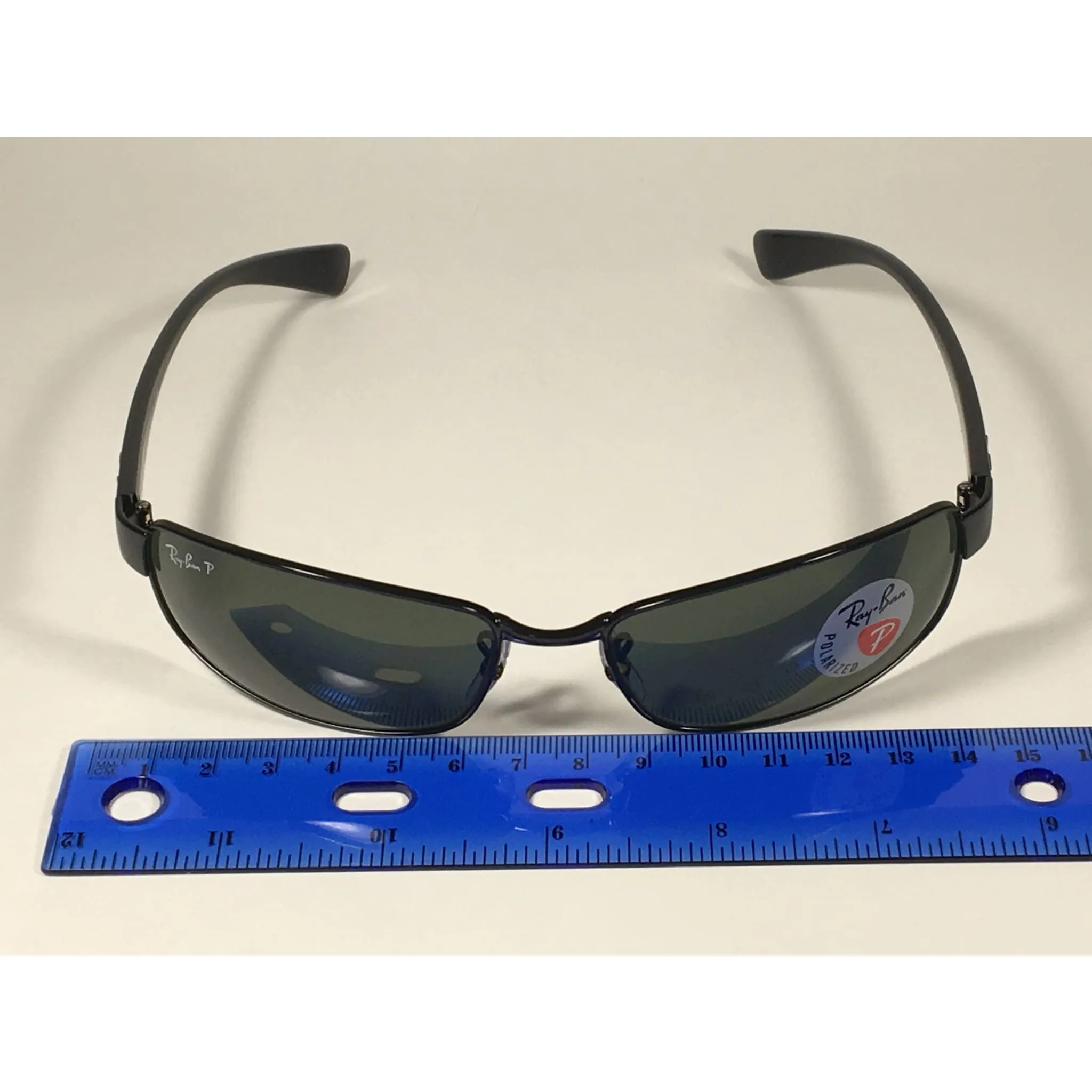 Ray-Ban Polarized Active Sunglasses RB3364 002/58 Rectangle Black Gloss Green Lens