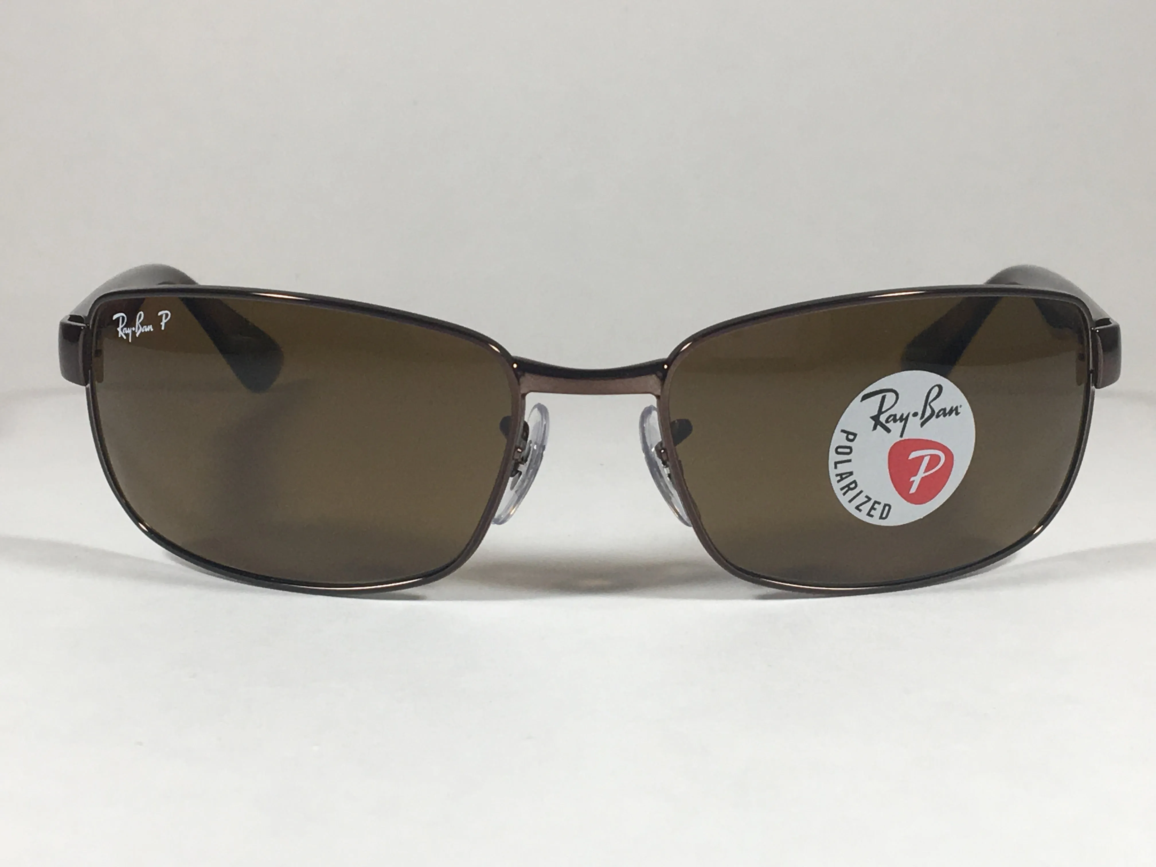 Ray-Ban Polarized Rectangle Sunglasses Brown B-15 Lens RB3478 014 57
