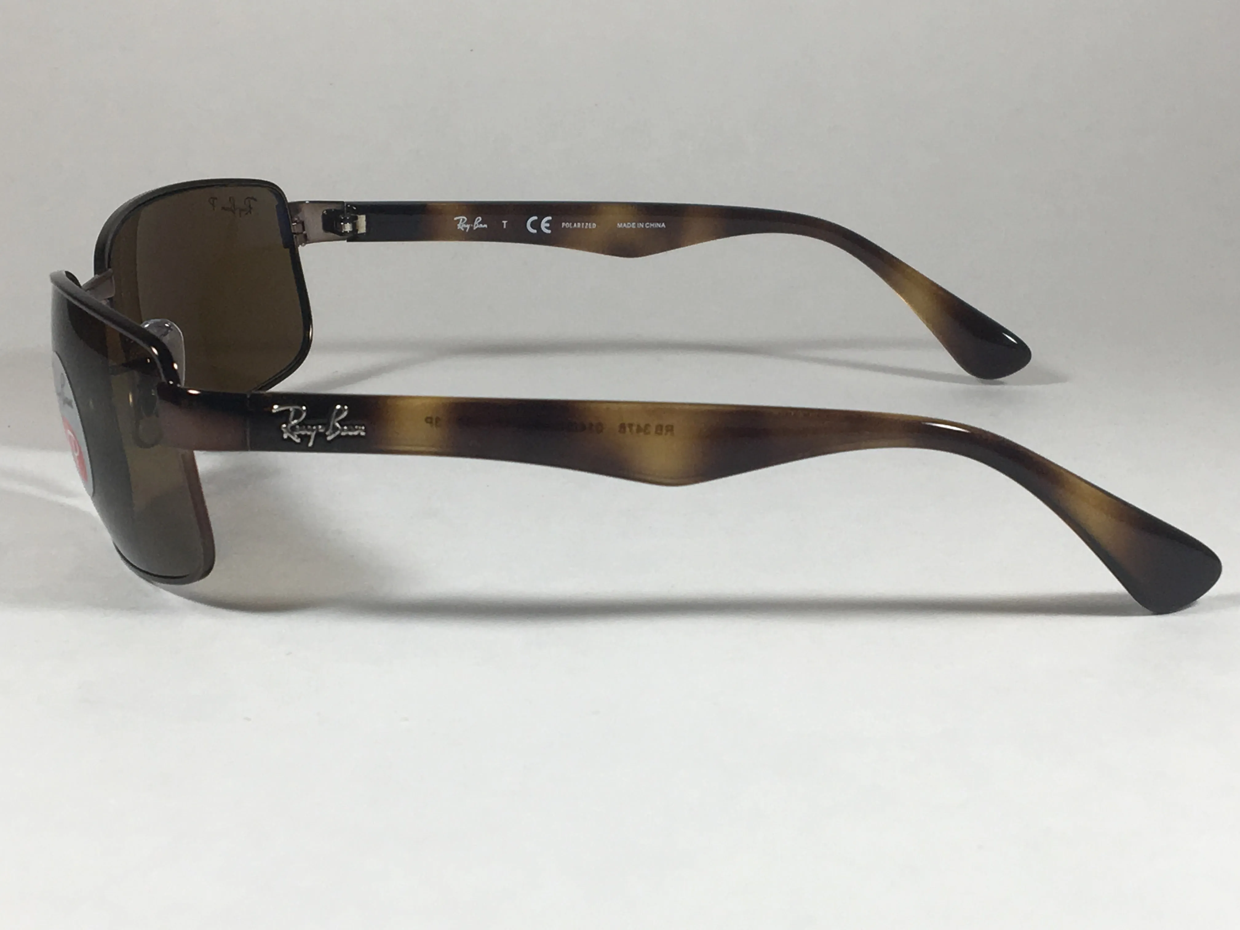 Ray-Ban Polarized Rectangle Sunglasses Brown B-15 Lens RB3478 014 57