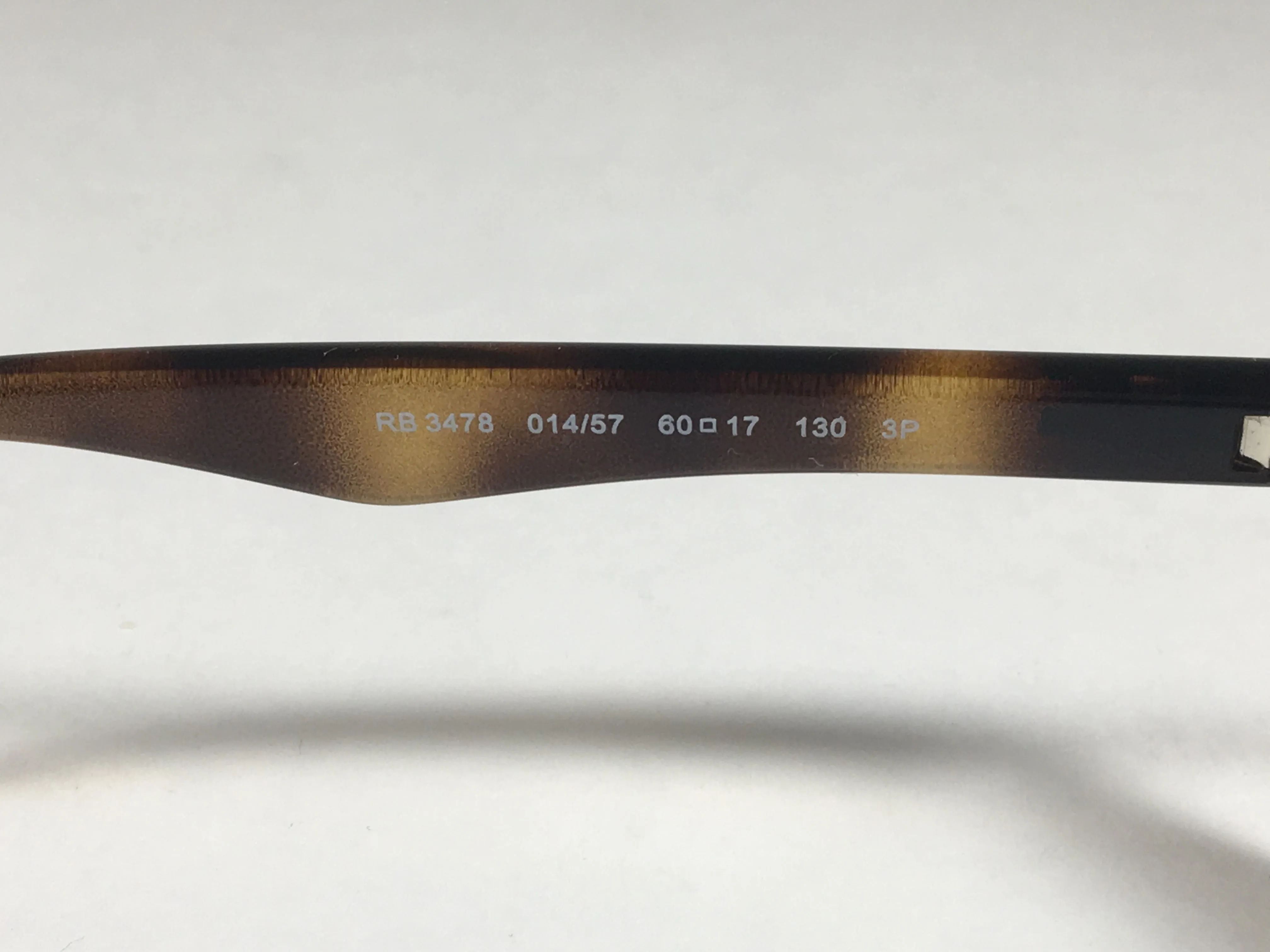 Ray-Ban Polarized Rectangle Sunglasses Brown B-15 Lens RB3478 014 57