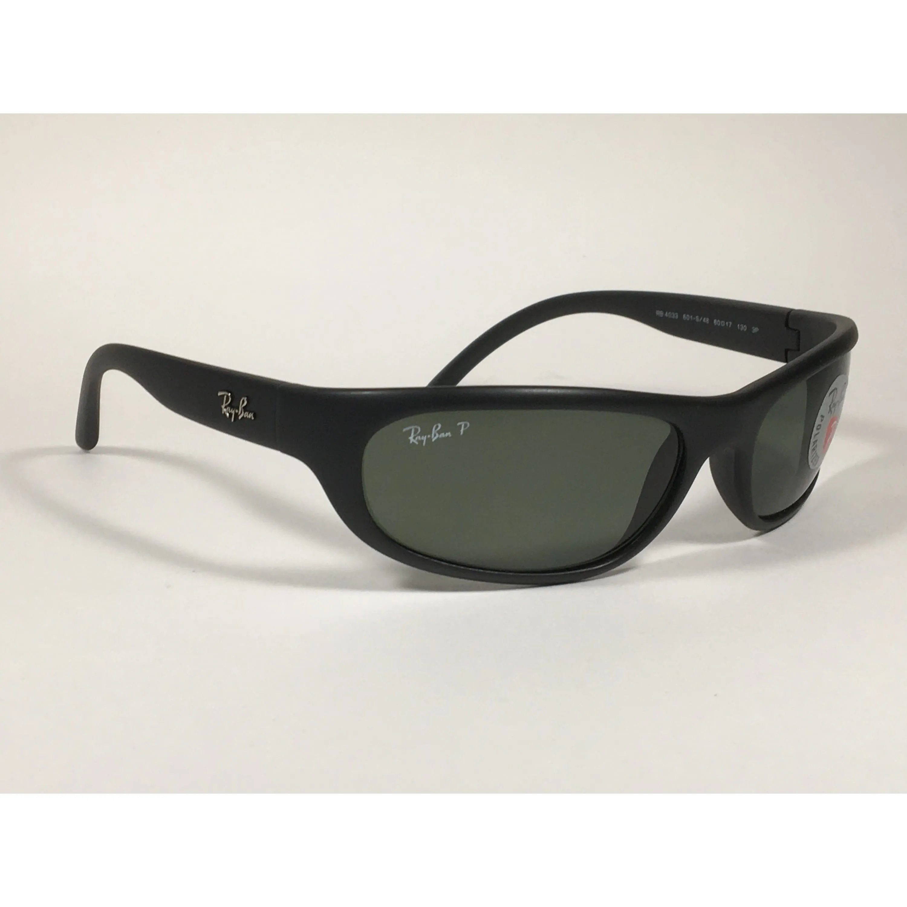 Ray-Ban Predator Polarized Sunglasses Matte Black Green Lens RB4033 601-S/48
