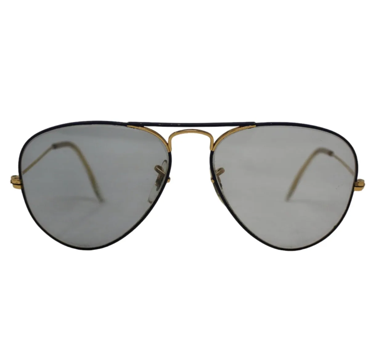 Ray-Ban "Fantasee" Photochromic Aviator Sunglasses, Indigo Frame with Gold Hardware, c. 80's