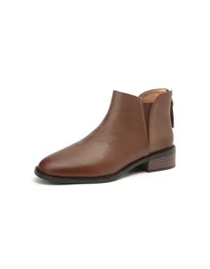 Real Leather Pointed Toe Comfort Chelsea Boots 34-43