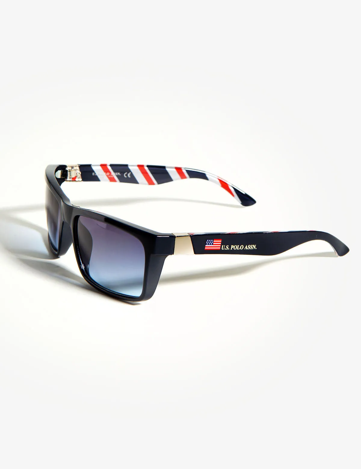 RECTANGLE BARBER PATTERNED SUNGLASSES
