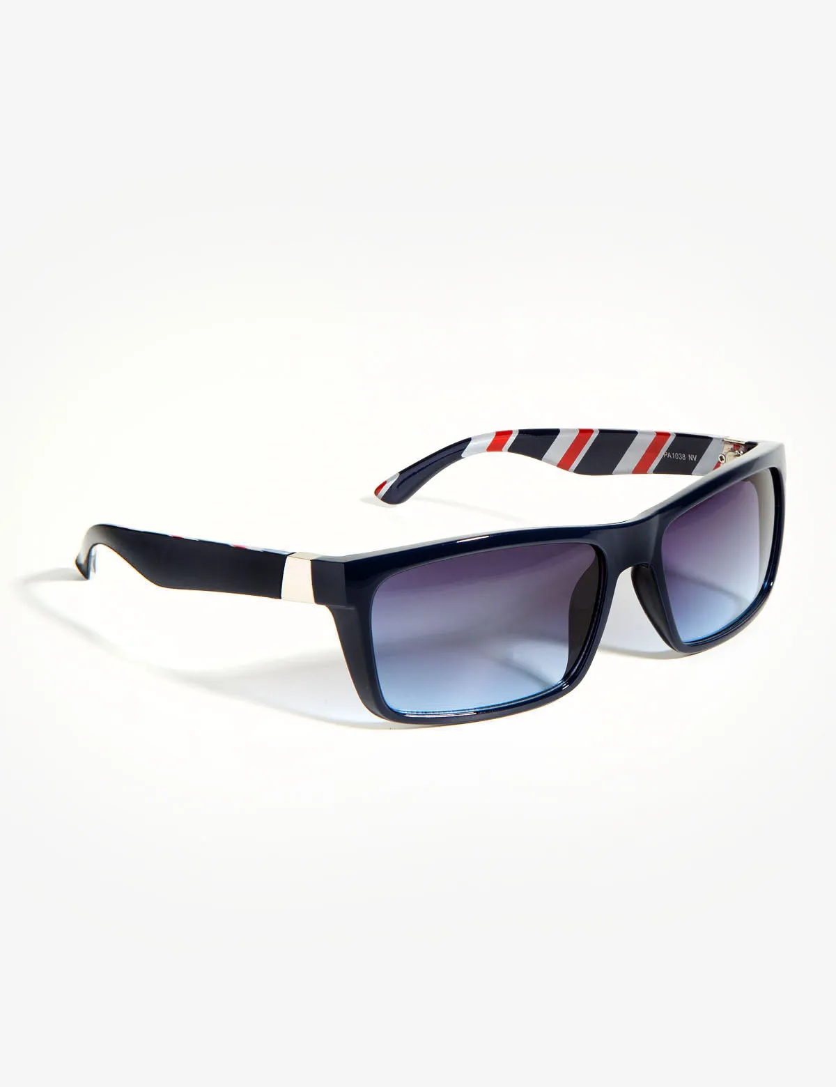 RECTANGLE BARBER PATTERNED SUNGLASSES