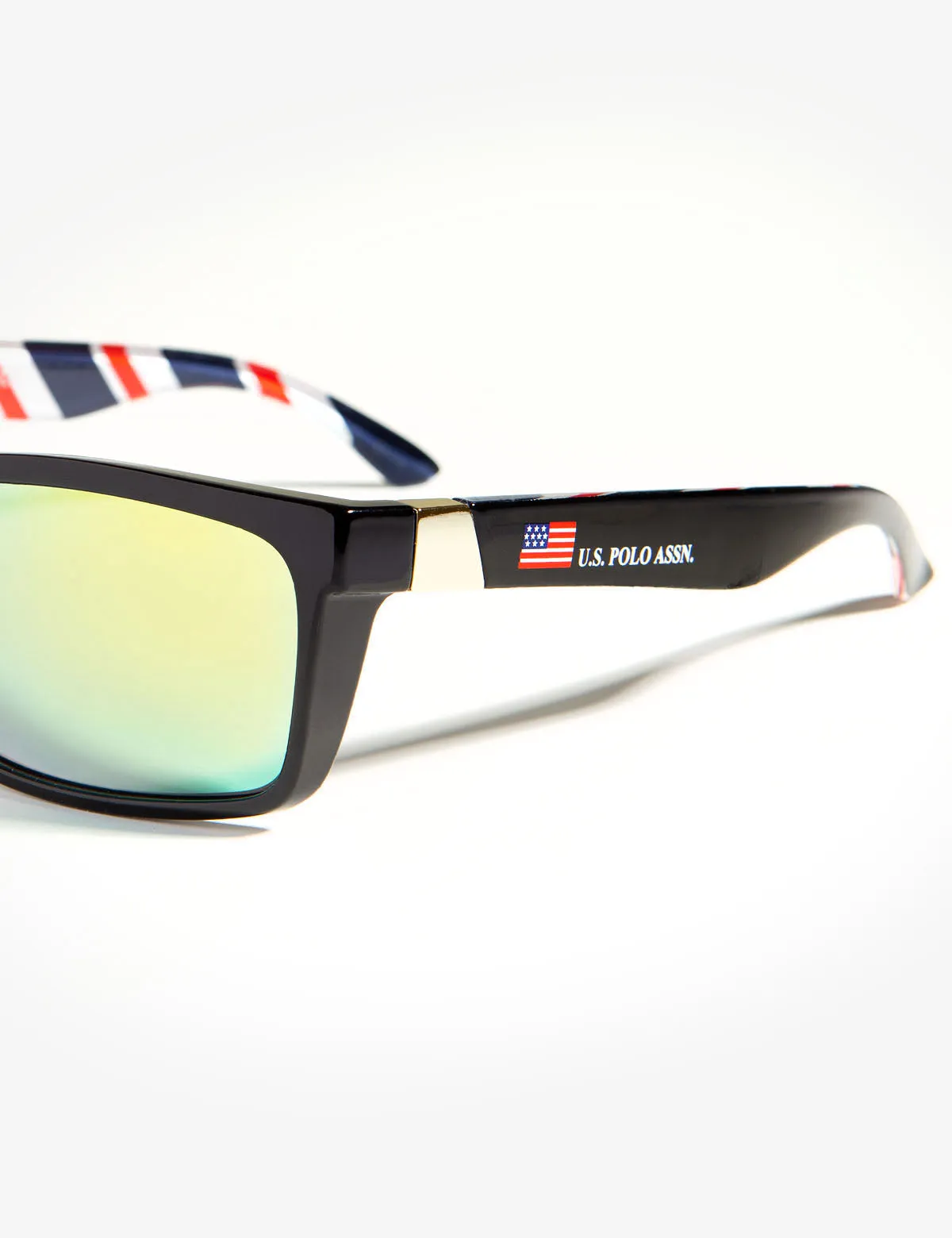 RECTANGLE BARBER PATTERNED SUNGLASSES