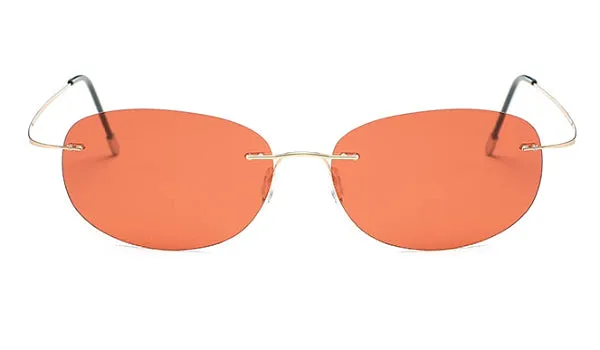 Red Lightweight Oval Sunglasses for Men - Stylish  Classy Eyewear