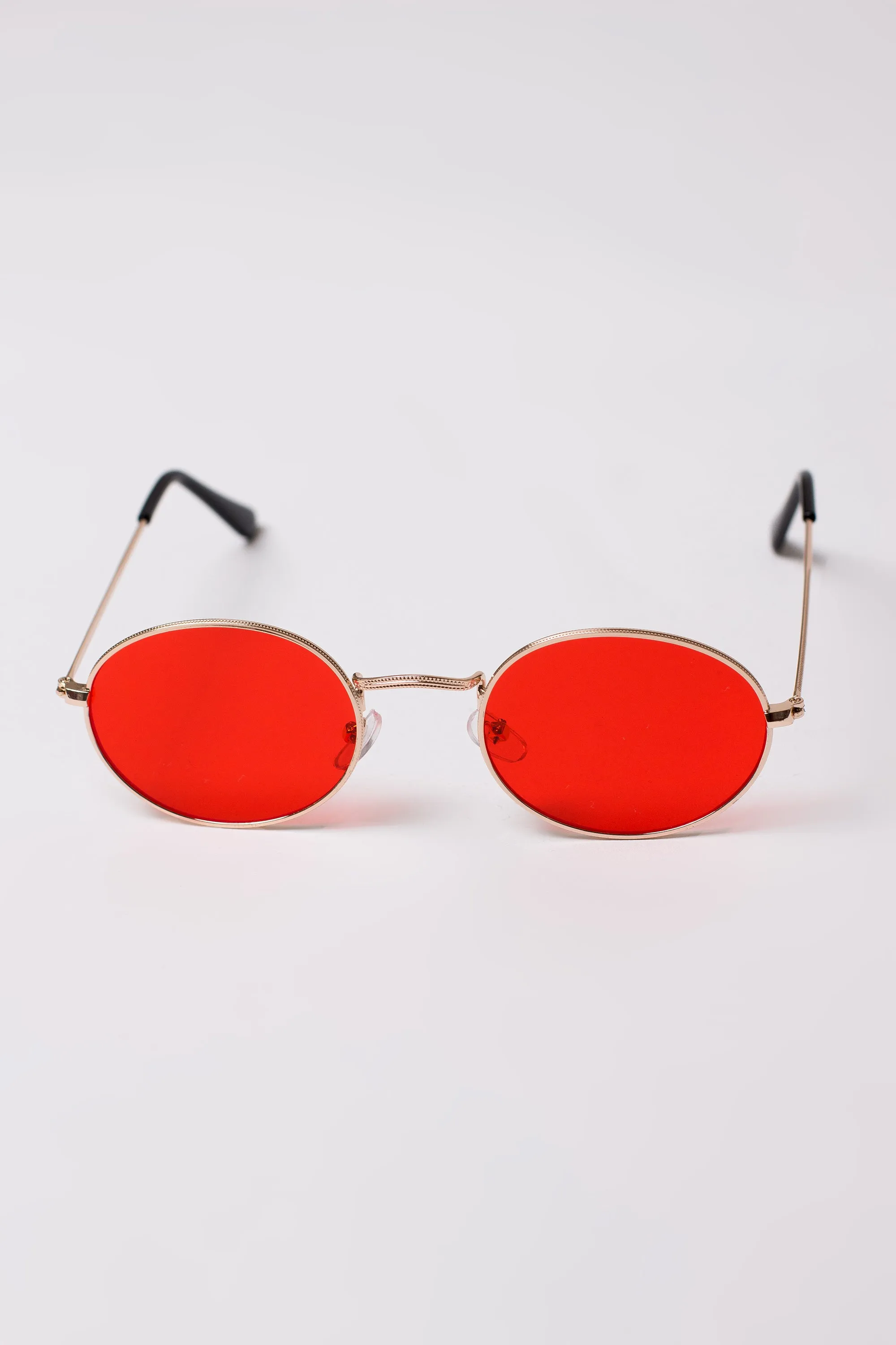 Red Oval Sunglasses