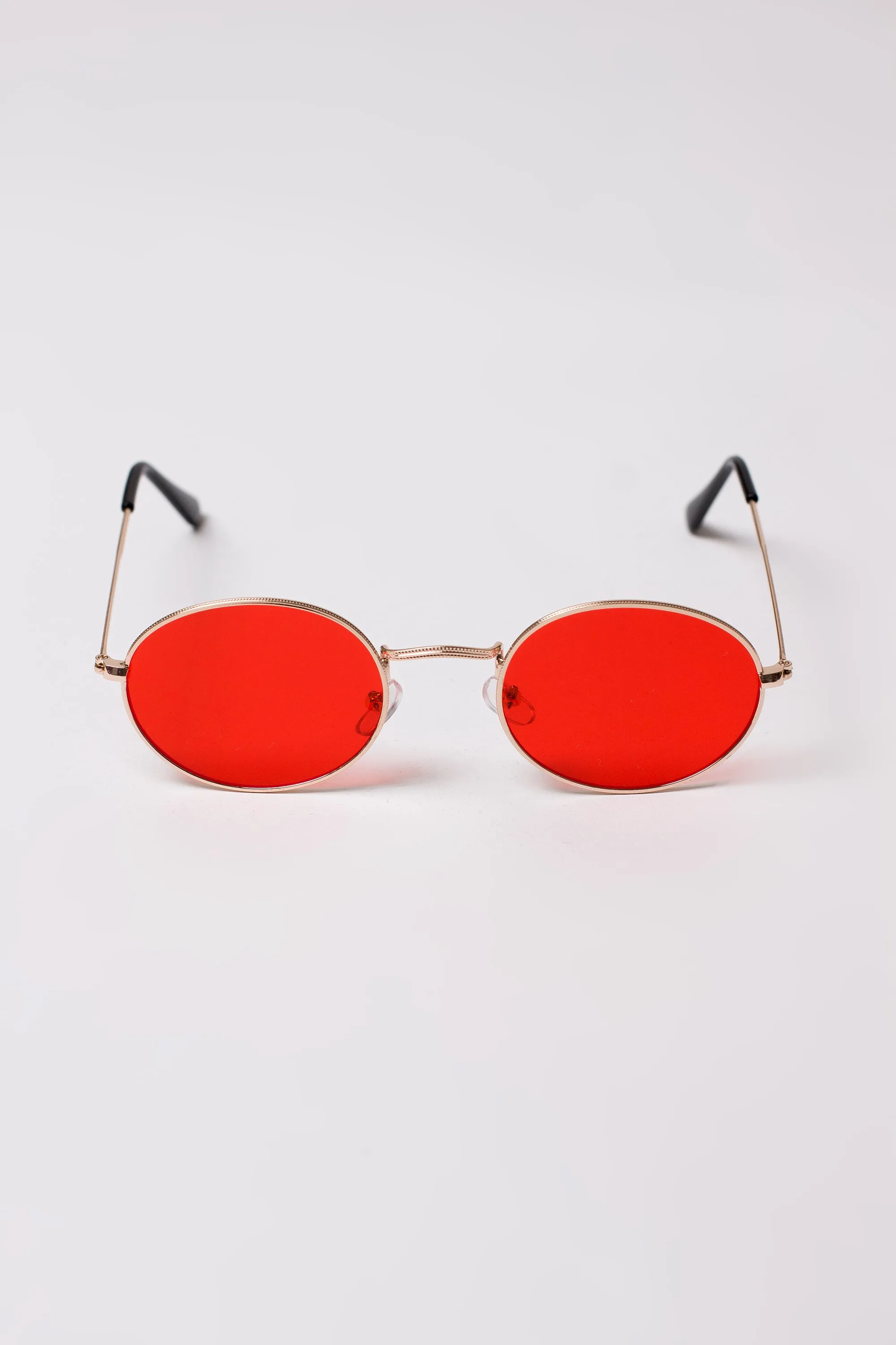 Red Oval Sunglasses