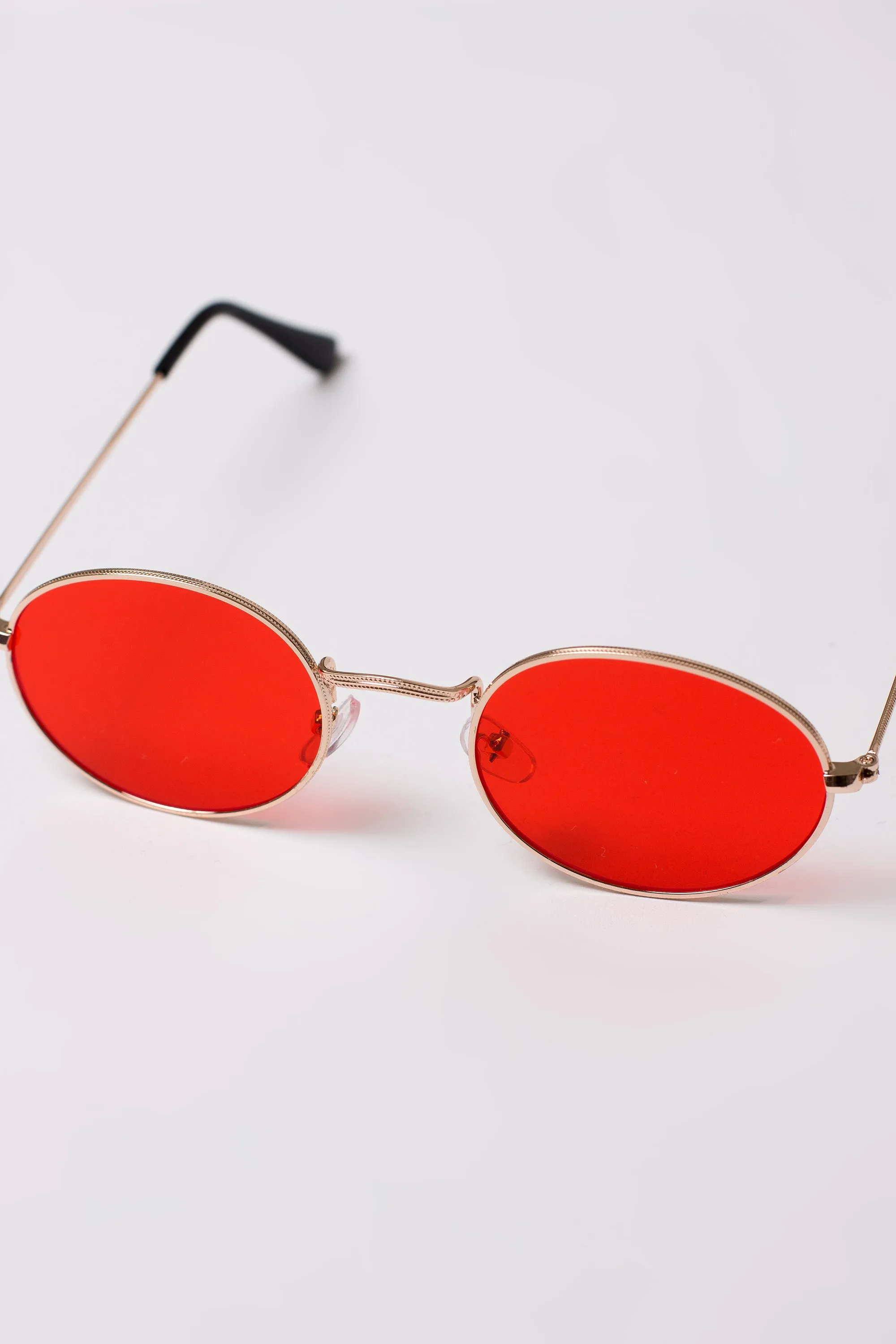 Red Oval Sunglasses