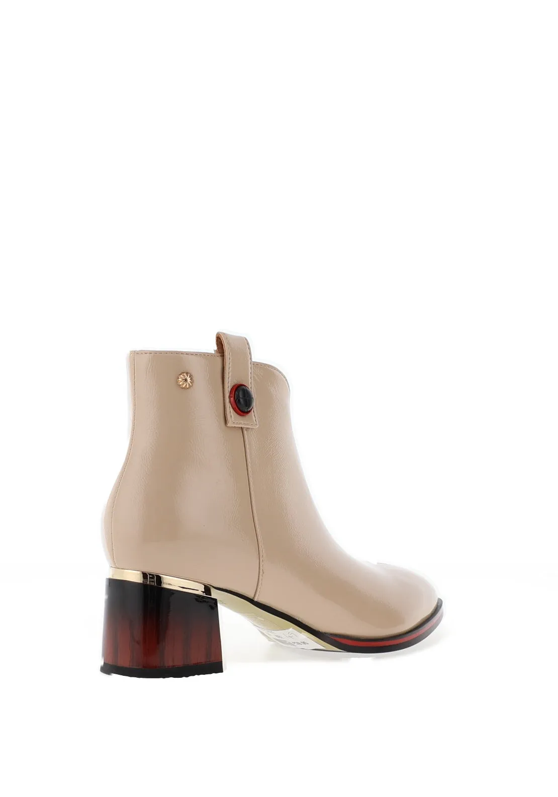 Redz Pointed Toe Ankle Boots, Beige