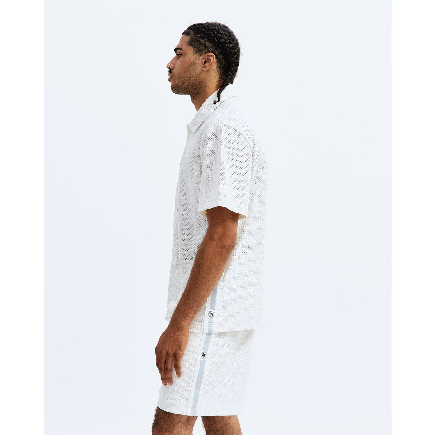 Reigning Champ Men Athletic Mesh Shootaround Shirt Ivory RC-8001-IVO