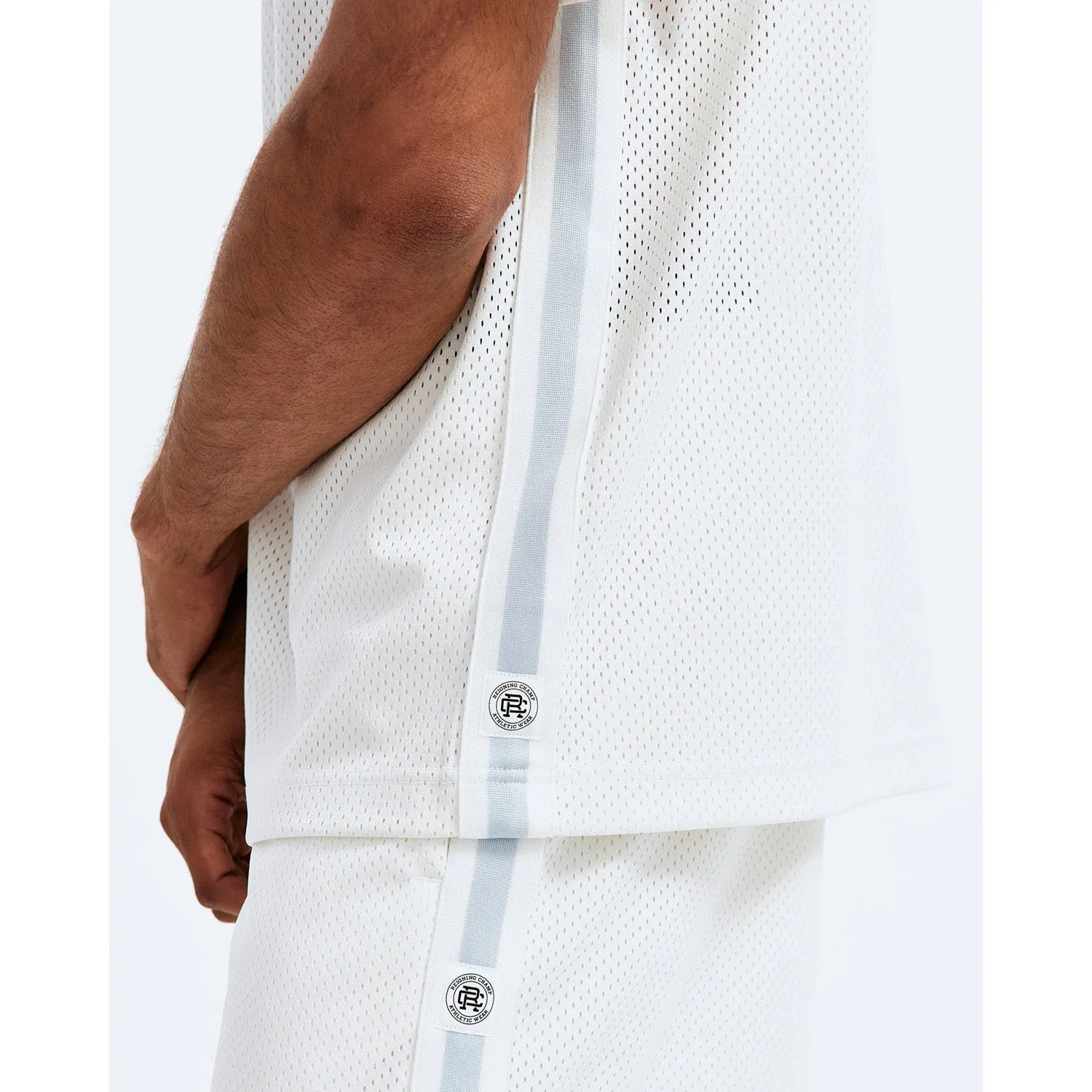 Reigning Champ Men Athletic Mesh Shootaround Shirt Ivory RC-8001-IVO
