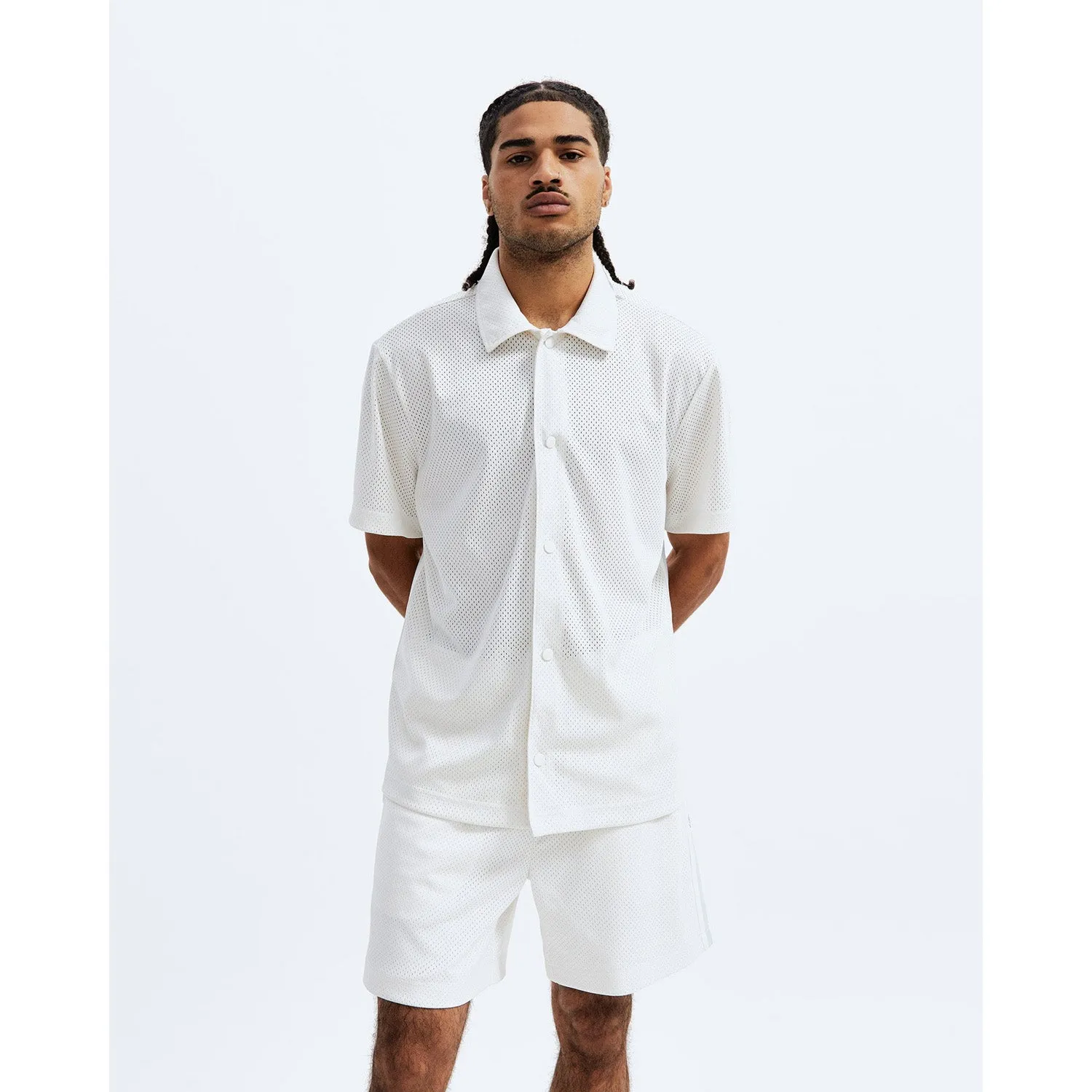 Reigning Champ Men Athletic Mesh Shootaround Shirt Ivory RC-8001-IVO